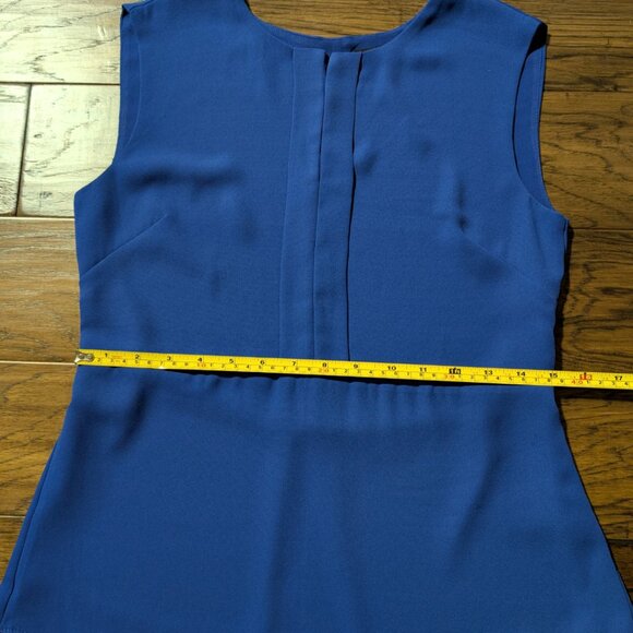 RW&CO peplum keyhole sleeveless top blue size XS - Picture 9 of 16